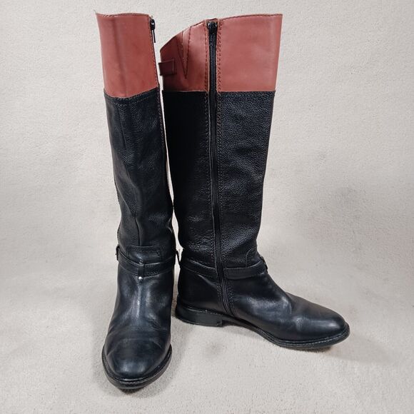 Gianni Bini Shoes - Gianni Bini Two Toned Brown & Black Riding Boots Gianni Bini 8M Equestrian VGUC